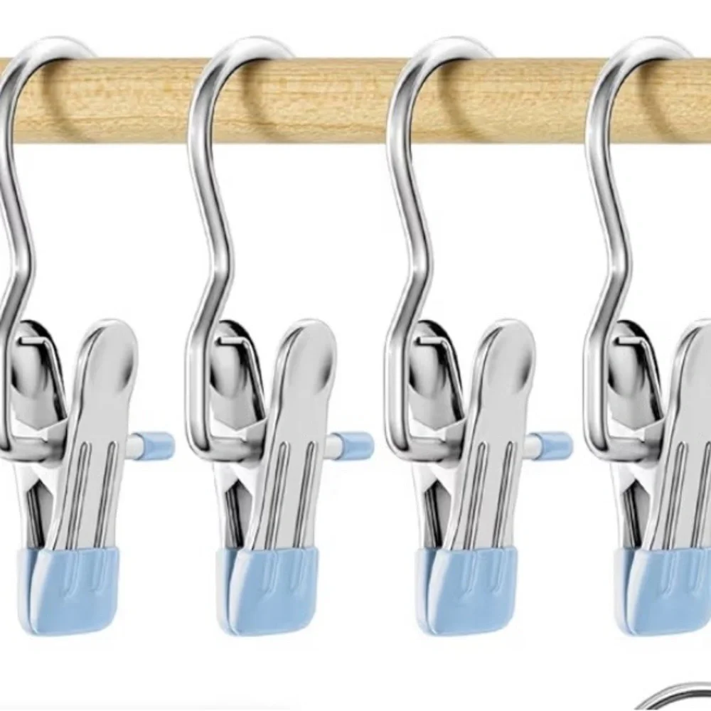 Silver and Blue Clip Hangers 12‎ pieces
